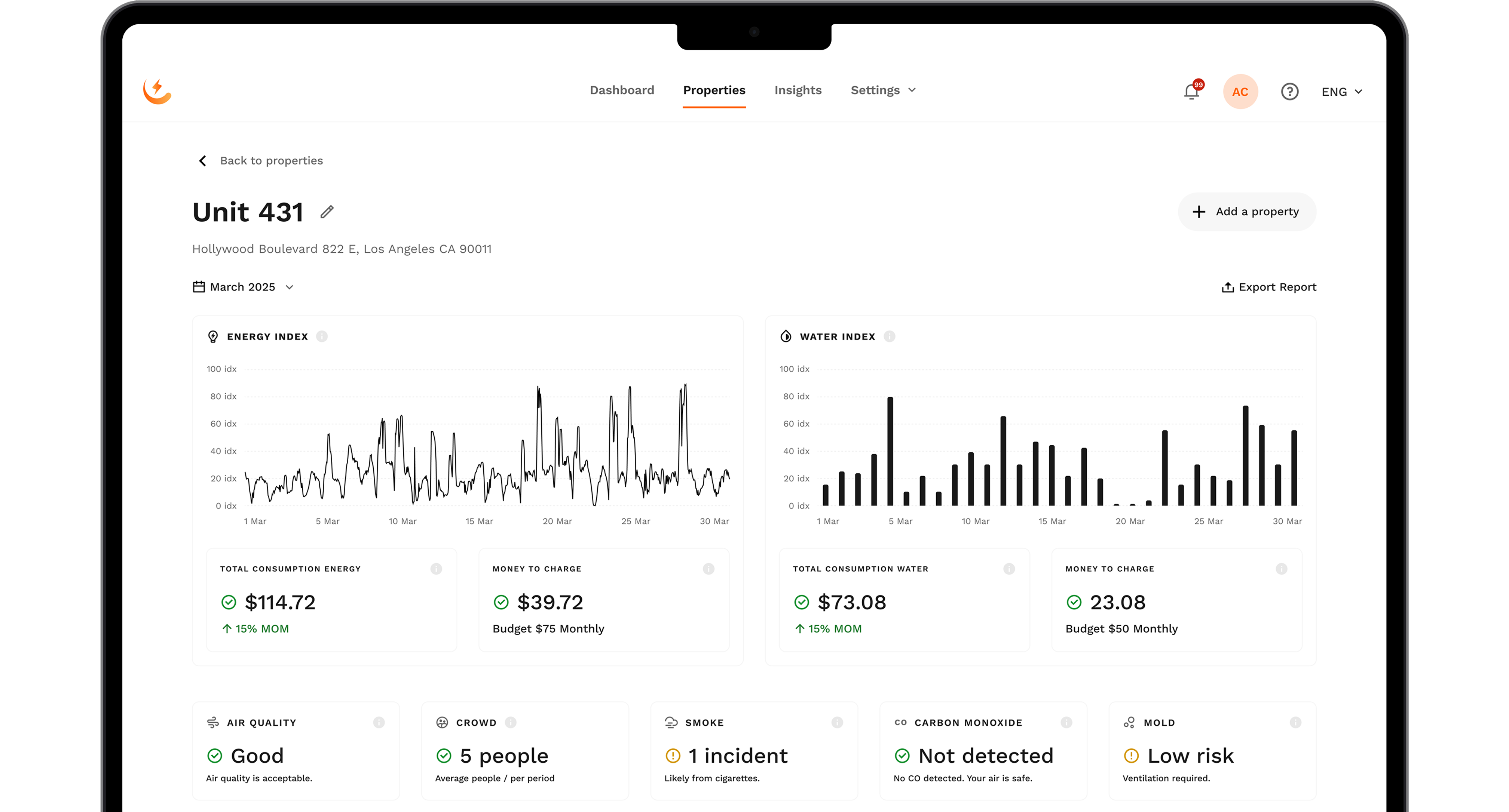 Multifamily dashboard